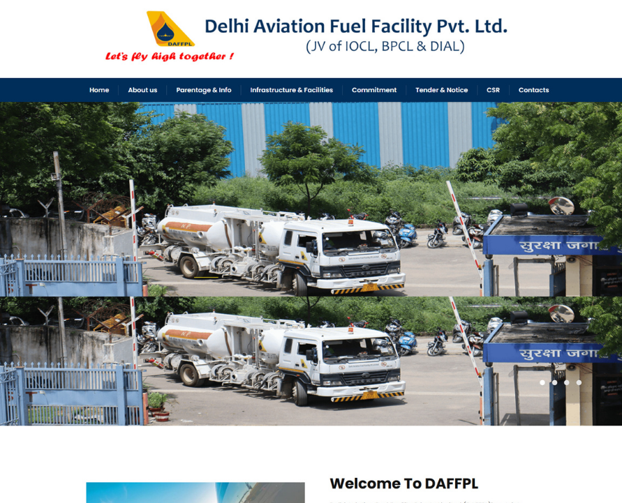 Delhi Aviation Fuel Facility website